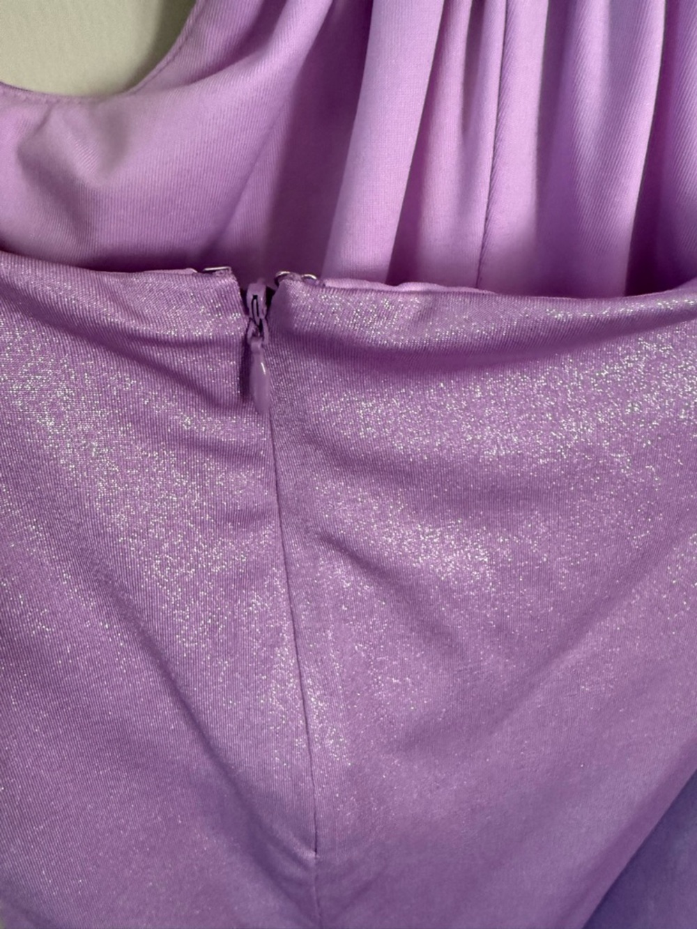 Aqua Lavender Evening Gown with Front Ring Accent - Picture 7 of 7